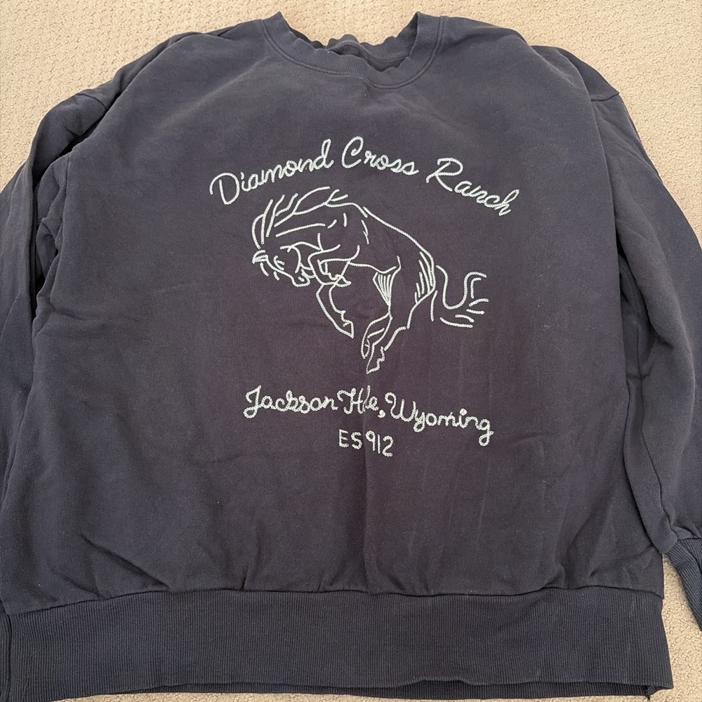 Diamond Cross Ranch Black Sweatshirt